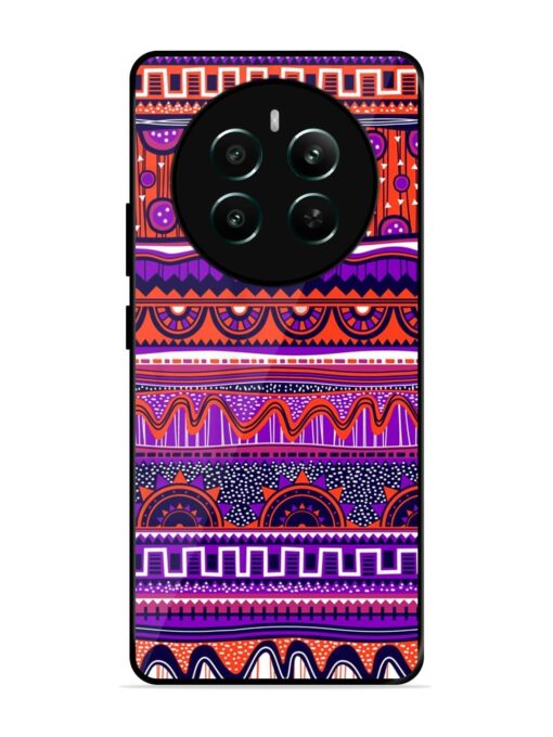 Ethnic Seamless Pattern Glossy Metal TPU Phone Cover for Realme Narzo 70 Pro (5G) Zapvi