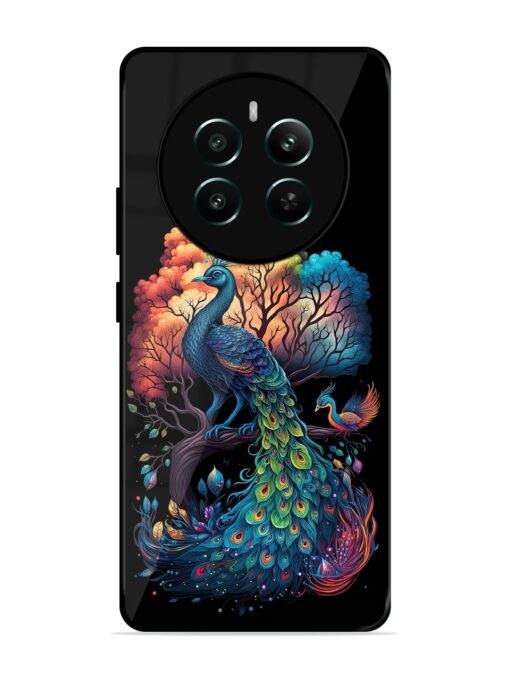 Peacock Tree Art Glossy Metal Phone Cover for Realme Narzo 70 Pro (5G) Zapvi