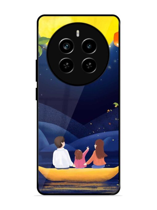 Happy Family And Beautiful View Glossy Metal Phone Cover for Realme P1 Pro (5G)