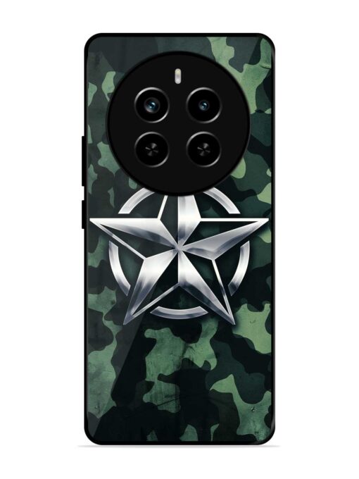 Indian Army Star Design Glossy Metal Phone Cover for Realme P1 Pro (5G) Zapvi