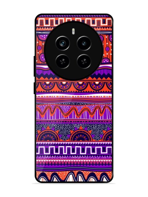 Ethnic Seamless Pattern Glossy Metal TPU Phone Cover for Realme P1 Pro (5G) Zapvi