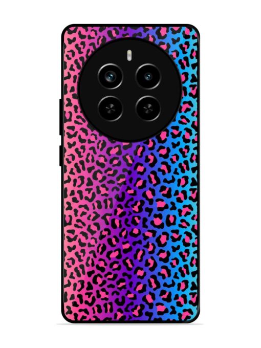 Colorful Leopard Seamless Glossy Metal Phone Cover for Realme P1 Pro (5G) Zapvi