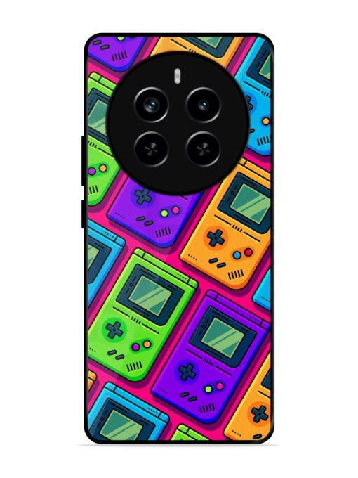 Game Seamless Pattern Glossy Metal Phone Cover for Realme P1 Pro (5G)