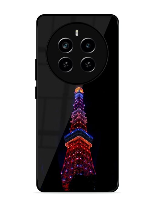 Eiffel Tower Night View Glossy Metal Phone Cover for Realme P1 Pro (5G) Zapvi