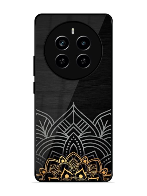 Decorative Golden Pattern Glossy Metal Phone Cover for Realme P1 Pro (5G) Zapvi