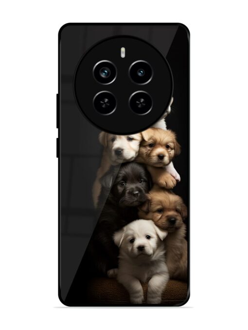 Cute Baby Dogs Glossy Metal Phone Cover for Realme P1 Pro (5G) Zapvi