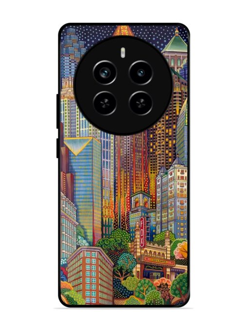 Cityscapes Art Glossy Metal Phone Cover for Realme P1 Pro (5G)