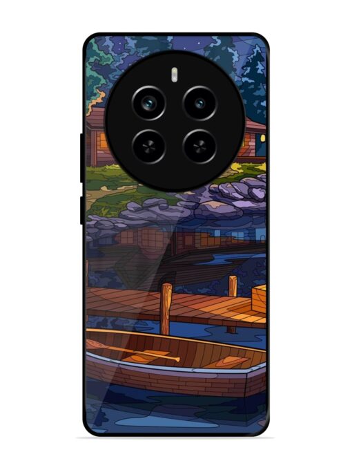 Village Night Scene Glossy Metal Phone Cover for Realme P1 Pro (5G) Zapvi