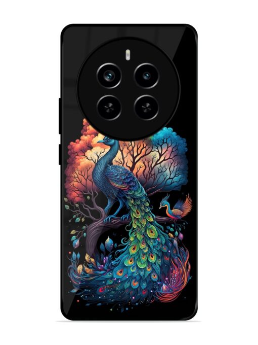 Peacock Tree Art Glossy Metal Phone Cover for Realme P1 Pro (5G) Zapvi