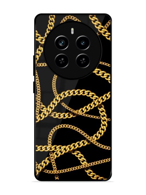 Decorative Golde Chain Glossy Metal Phone Cover for Realme P1 Pro (5G) Zapvi