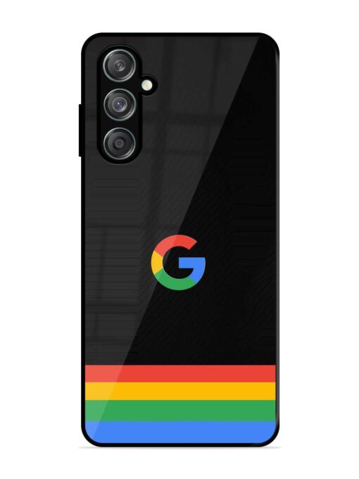 Google Logo Art Glossy Metal Phone Cover for Samsung Galaxy F15 (5G)