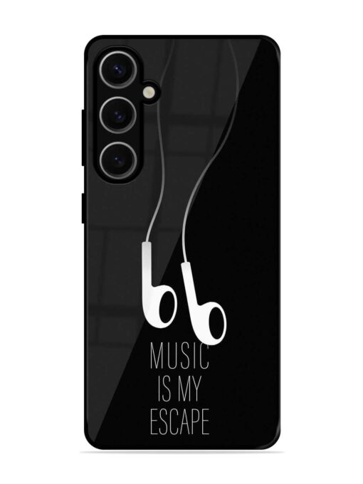 Music Is My Escape Glossy Metal Phone Cover for Samsung Galaxy S24 Plus (5G) Zapvi