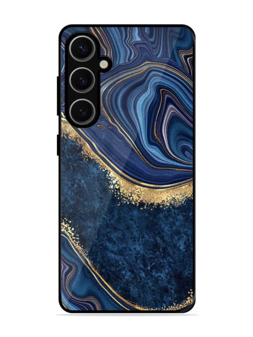 Abstract Background Blue Glossy Metal TPU Phone Cover for Samsung Galaxy S24 Plus (5G) Zapvi