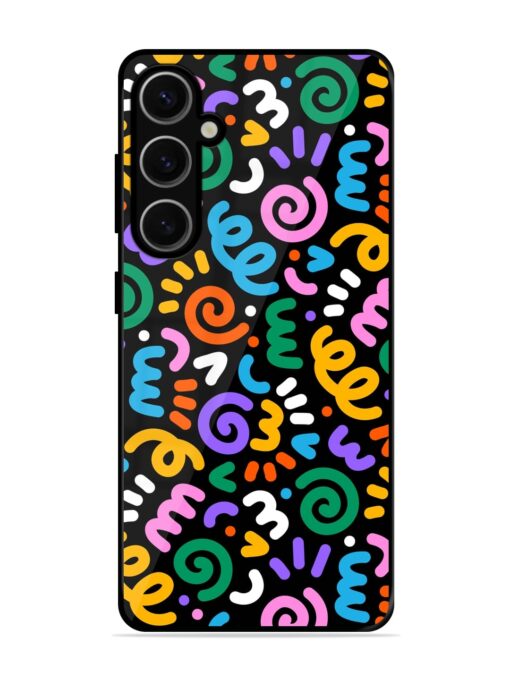 Colorful Seamless Vector Glossy Metal Phone Cover for Samsung Galaxy S24 Plus (5G) Zapvi