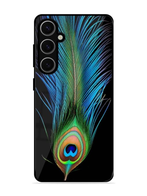 Peacock Feather Glossy Metal TPU Phone Cover for Samsung Galaxy S24 Plus (5G) Zapvi