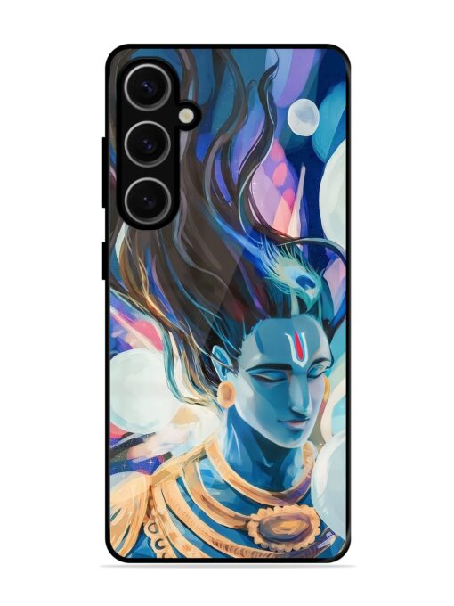 Bhagwan Sri Krishna Glossy Metal Phone Cover for Samsung Galaxy S24 Plus (5G) Zapvi