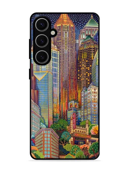 Cityscapes Art Glossy Metal Phone Cover for Samsung Galaxy S24 Plus (5G) Zapvi