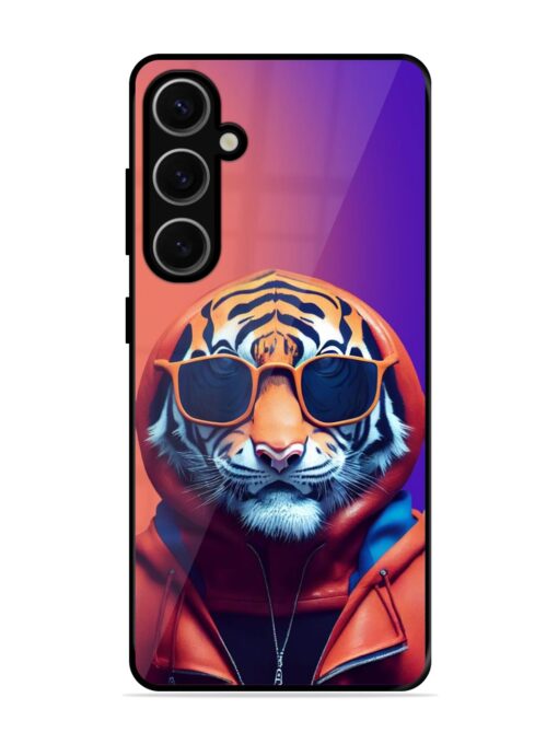 Tiger Animation Glossy Metal Phone Cover for Samsung Galaxy S24 Plus (5G) Zapvi