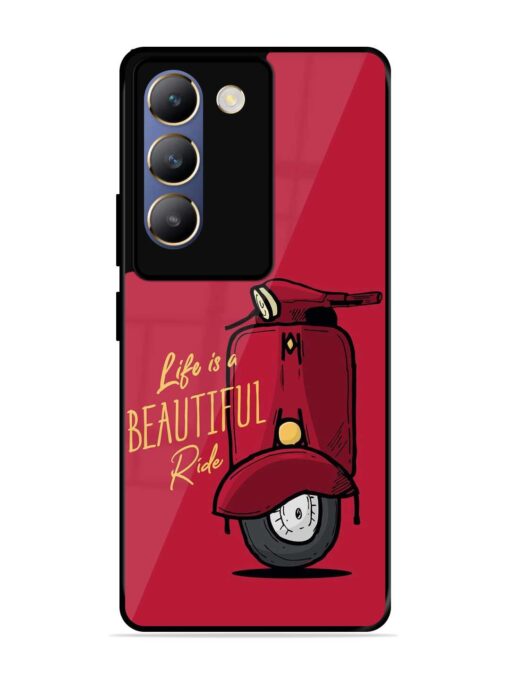 Life Is Beautiful Rides Glossy Metal Phone Cover for Vivo T3 (5G)