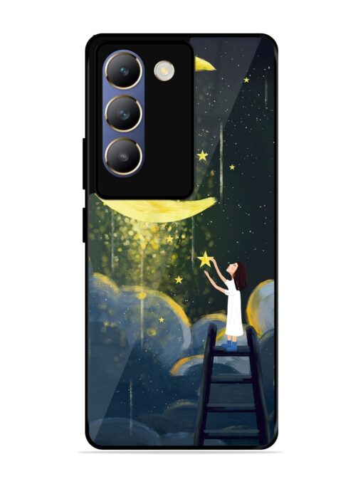 Moonlight Healing Night Illustration Glossy Metal TPU Phone Cover for Vivo T3 (5G)