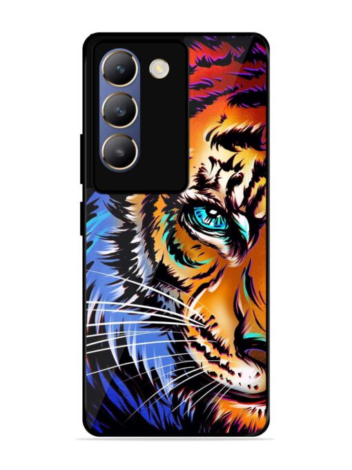 Colorful Lion Art Glossy Metal Phone Cover for Vivo T3 (5G)