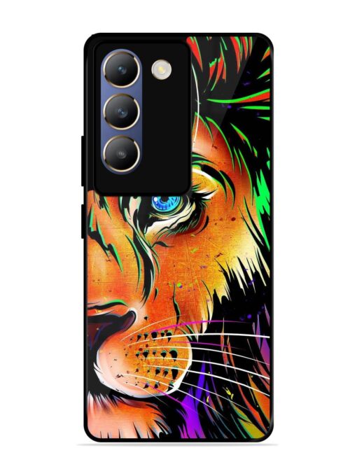 Colorful Lion Design Glossy Metal TPU Phone Cover for Vivo T3 (5G)