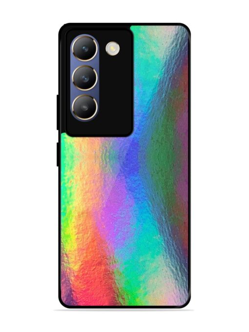 Colorful Holographic Background Glossy Metal TPU Phone Cover for Vivo T3 (5G) Zapvi