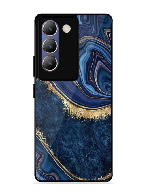 Abstract Background Blue Glossy Metal TPU Phone Cover for Vivo T3 (5G) Zapvi