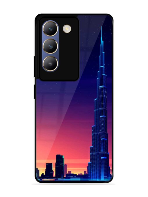 Burj Khalifa Abstract Glossy Metal Phone Cover for Vivo T3 (5G) Zapvi