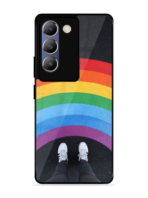 Legs Rainbow Glossy Metal TPU Phone Cover for Vivo T3 (5G)