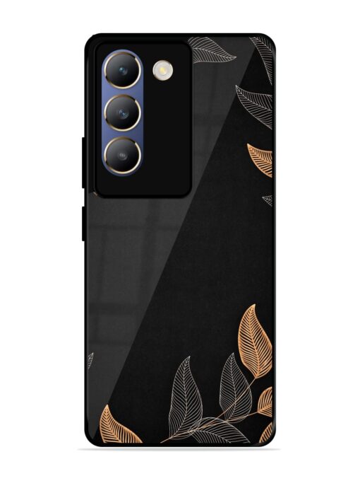 Foliage Art Glossy Metal Phone Cover for Vivo T3 (5G)