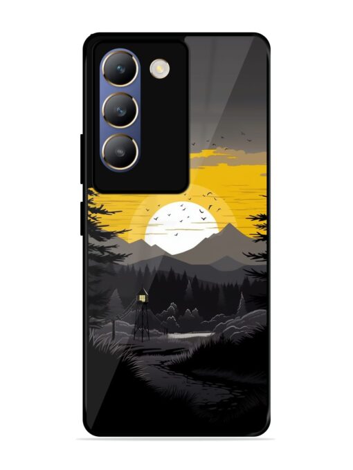 Sunset Vector Glossy Metal Phone Cover for Vivo T3 (5G) Zapvi