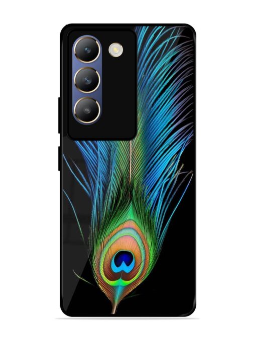 Peacock Feather Glossy Metal TPU Phone Cover for Vivo T3 (5G)