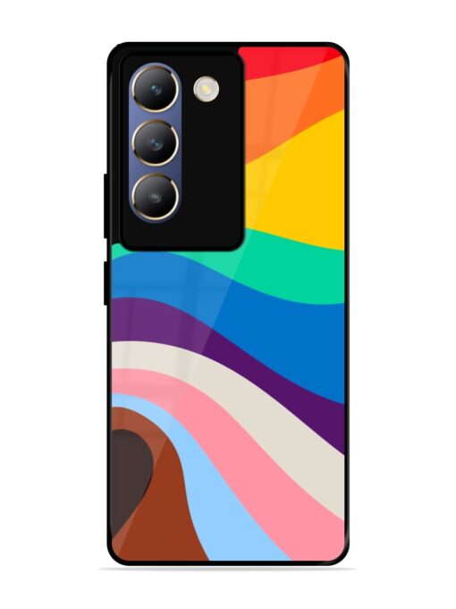 Minimal Pride Art Glossy Metal Phone Cover for Vivo T3 (5G)