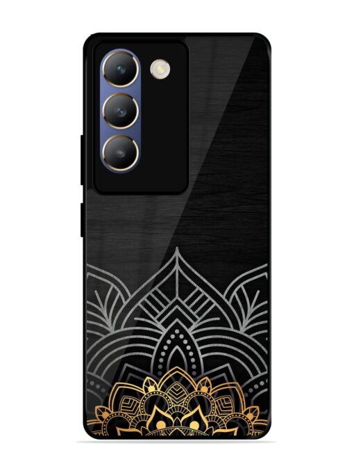 Decorative Golden Pattern Glossy Metal Phone Cover for Vivo T3 (5G) Zapvi