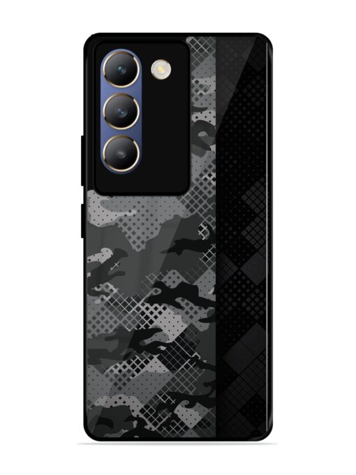 Dark Camouflage Glossy Metal Phone Cover for Vivo T3 (5G) Zapvi