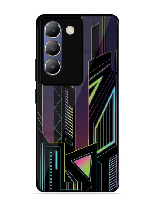 Neon Dreamscape Glossy Metal Phone Cover for Vivo T3 (5G) Zapvi