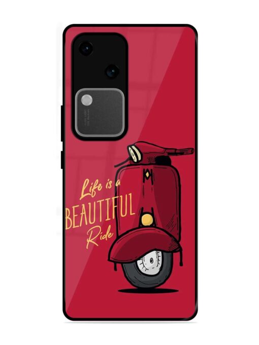 Life Is Beautiful Rides Glossy Metal Phone Cover for Vivo V30 (5G)