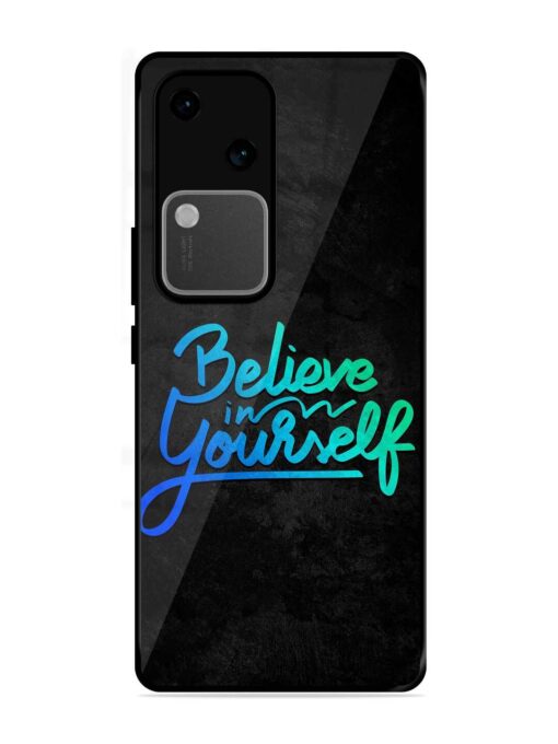 Believe In Yourself Glossy Metal Phone Cover for Vivo V30 (5G) Zapvi