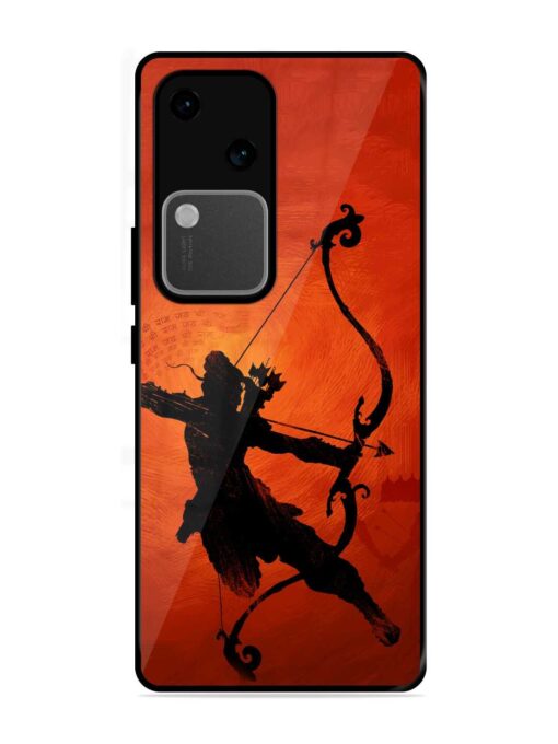 Illustration Lord Rama Glossy Metal Phone Cover for Vivo V30 (5G)