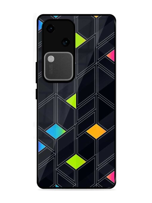 Abstract Mosaic Seamless Glossy Metal Phone Cover for Vivo V30 (5G)