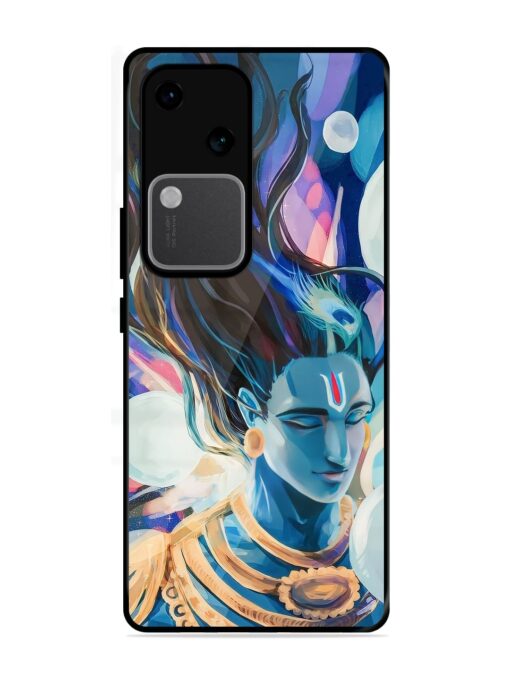 Bhagwan Sri Krishna Glossy Metal Phone Cover for Vivo V30 (5G) Zapvi