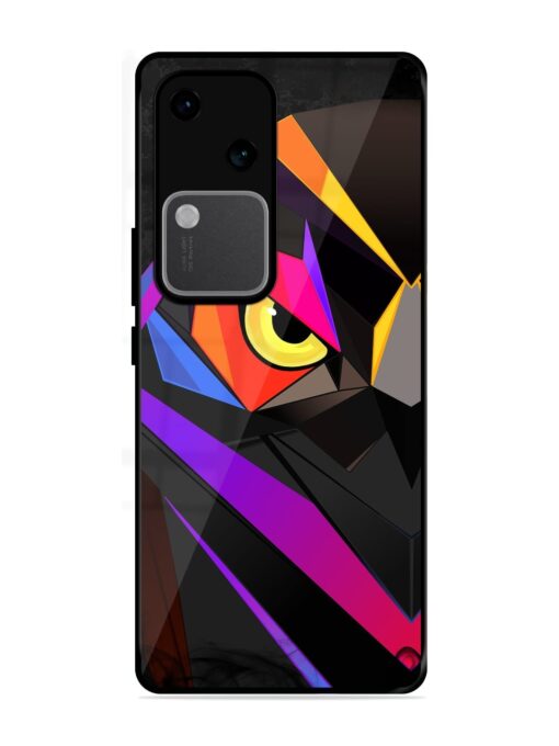 Wpap Owl Glossy Metal Phone Cover for Vivo V30 (5G)