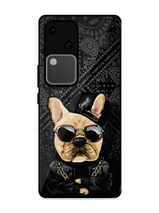 Gangsta Cool Sunmetales Dog Glossy Metal Phone Cover for Vivo V30 (5G)