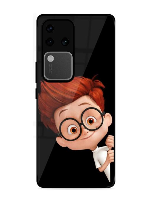 Smart Boy Cartoon Glossy Metal Phone Cover for Vivo V30 Pro (5G) Zapvi