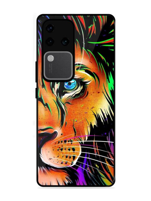 Colorful Lion Design Glossy Metal TPU Phone Cover for Vivo V30 Pro (5G) Zapvi