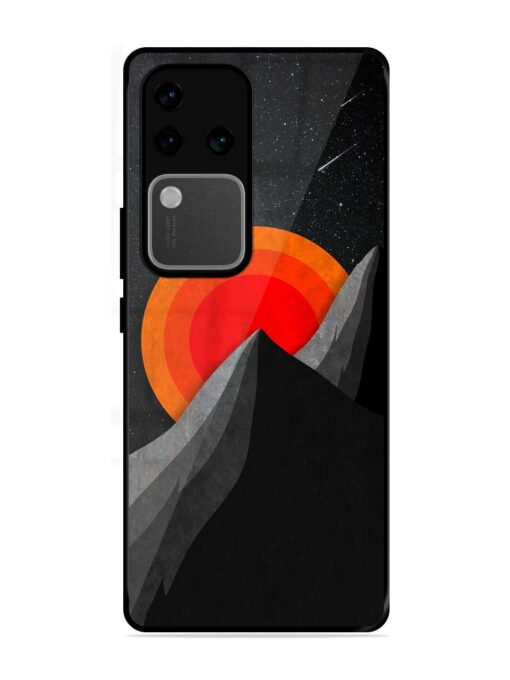 Black Mountain Glossy Metal Phone Cover for Vivo V30 Pro (5G) Zapvi