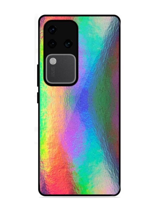 Colorful Holographic Background Glossy Metal TPU Phone Cover for Vivo V30 Pro (5G)