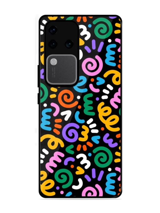 Colorful Seamless Vector Glossy Metal Phone Cover for Vivo V30 Pro (5G) Zapvi