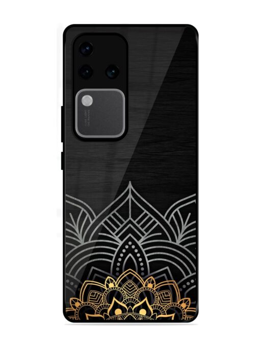 Decorative Golden Pattern Glossy Metal Phone Cover for Vivo V30 Pro (5G)